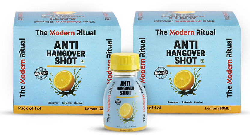 The Modern Ritual Anti Hangover Shots -Ready-to-Drink Fast Recovery Support for Headache(8 x 60 ml)