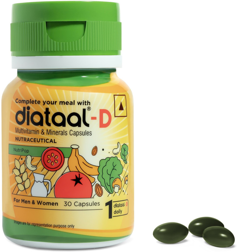 Diataal Multivitamin vit. D & ALA Sustained Energy Heart Health 30 Cap For Men & Women(30 Capsules)