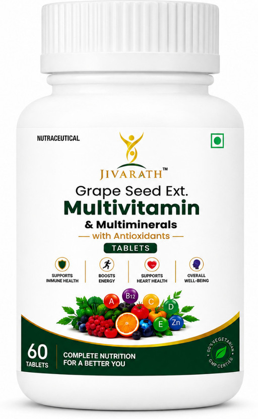 JIVARATH JIVARATH Grape Seed Extract Multivitamin Multimineral Antioxidant Tablets 60 Tabs.(60 Tablets) - Flipkart Deal