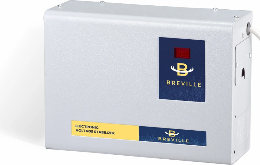 Breville VS4100 Voltage Stabilizer for 4kVA (100V to 285V) Wide Working Range best for Inverter AC, Split, Windows AC for 1.5 Ton(Grey)