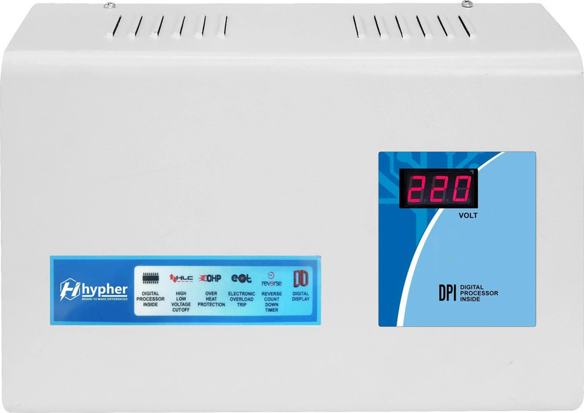Hypher 4 KVA 120V-280V 3200W Digital Voltage Stabilizer for Upto 1.5 Ton AC KVA 120 V-280V 3200W Digital Voltage Stabilizer for Upto 1.5 Ton AC(White)