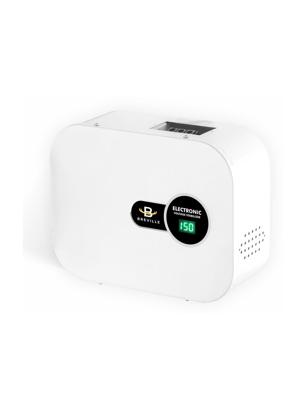 Breville 4kVA Voltage Stabilizer | Upto 1.5 Ton AC | 150V–285V | Wide Working Range Best for Inverter or Non Inverter AC, Split, Windows AC for 1.5 Ton(White)