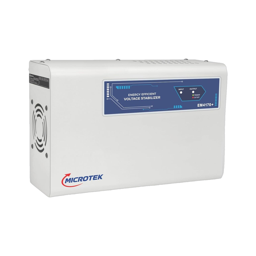 Microtek EM4170+ (170v to 270v+-5v) Automatic Voltage Stabilizer(White)