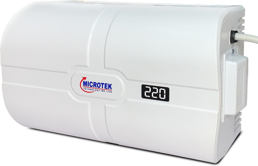 Microtek SMART EM4160+ Wall Mounted Automatic Voltage Stabilizer, Working Power 160V-285V(White)