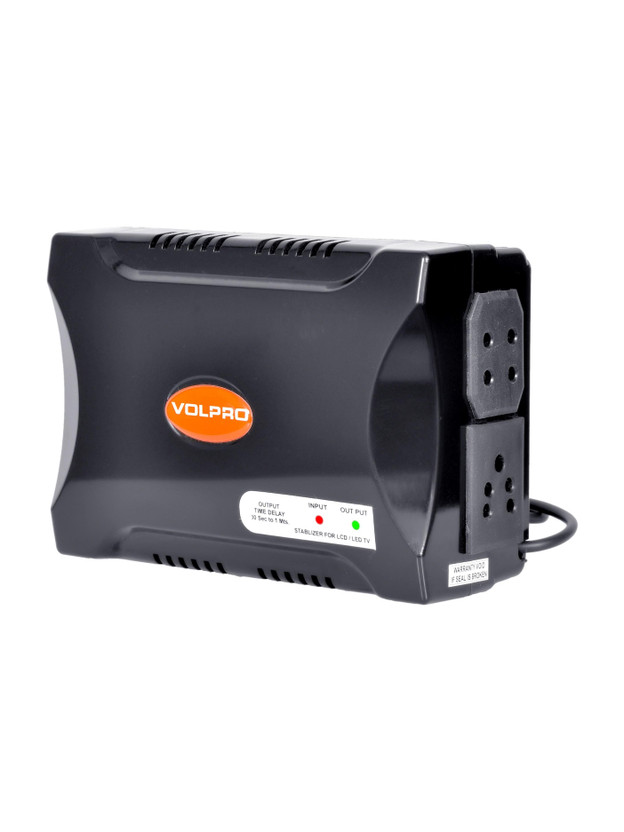 VOLPRO LED / LCD / SMART TV UPTO 55'INCH Voltage Stablizer MV-02(Black)