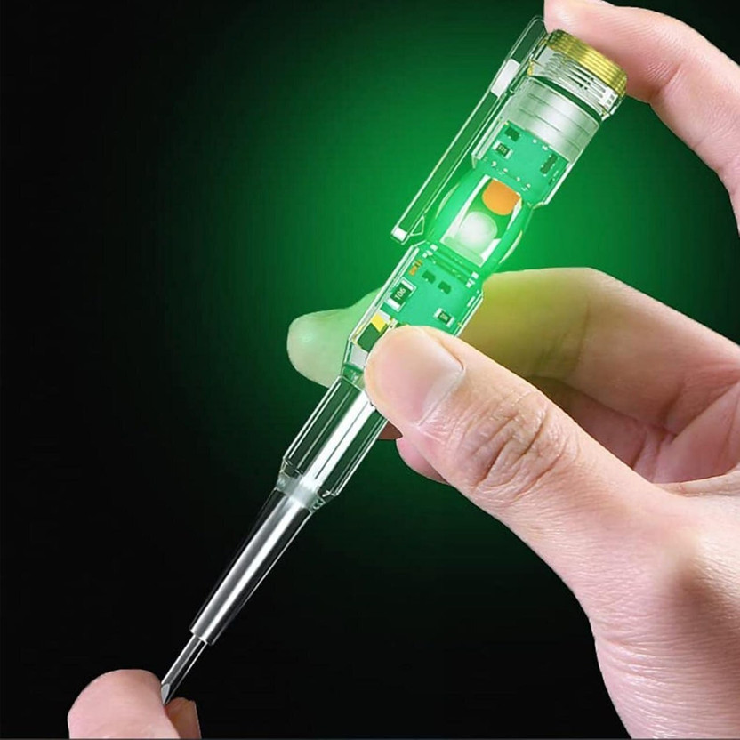 DHANVI ENTERPRISE Electrical Tester Pen, Voltage Detector Pen with Indicator Light Test Pen (1pcs) Digital Voltage Tester