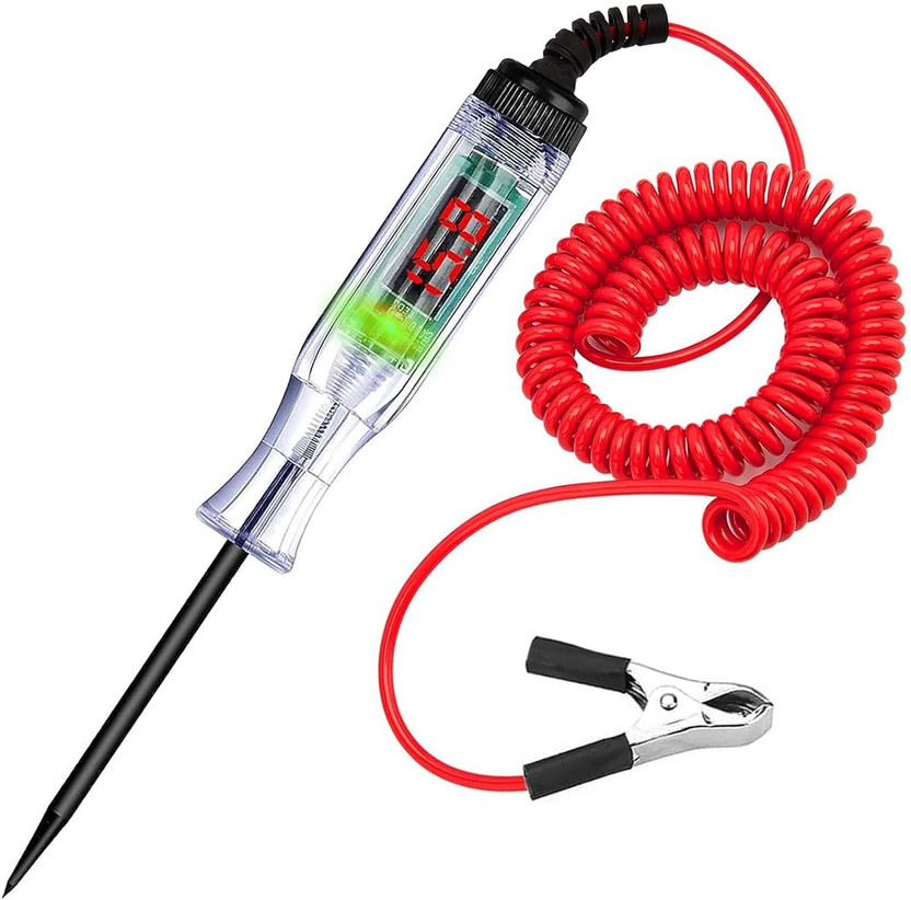 A&S TOOLSHOP DC 3v-48v Car Digital Display Circuit Test Pen,Large Test Pen,Auto Repair Digital Voltage Tester