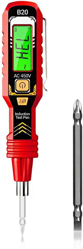 Zorbes 2 in 1 Voltage Tester Pen LCD Display Non Contact AC Tester Screwdriver Digital Voltage Tester