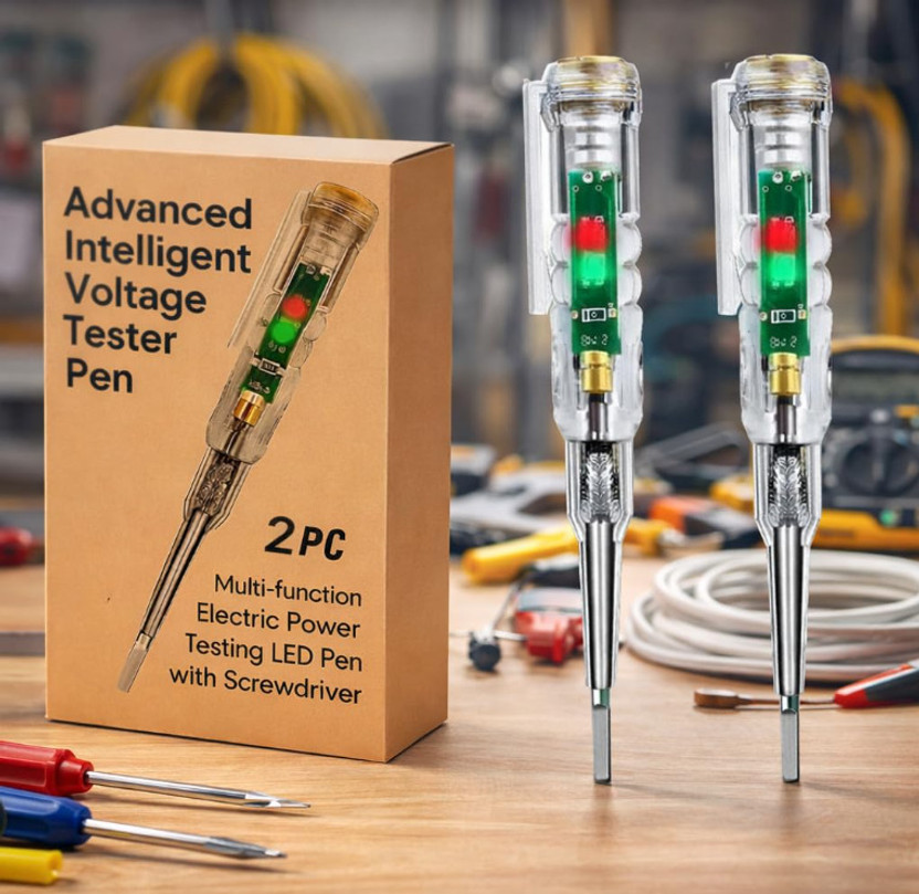 TARSARIYA Advanced Intelligent Chip High-Brightness ( pack of 2 ) Digital Voltage Tester