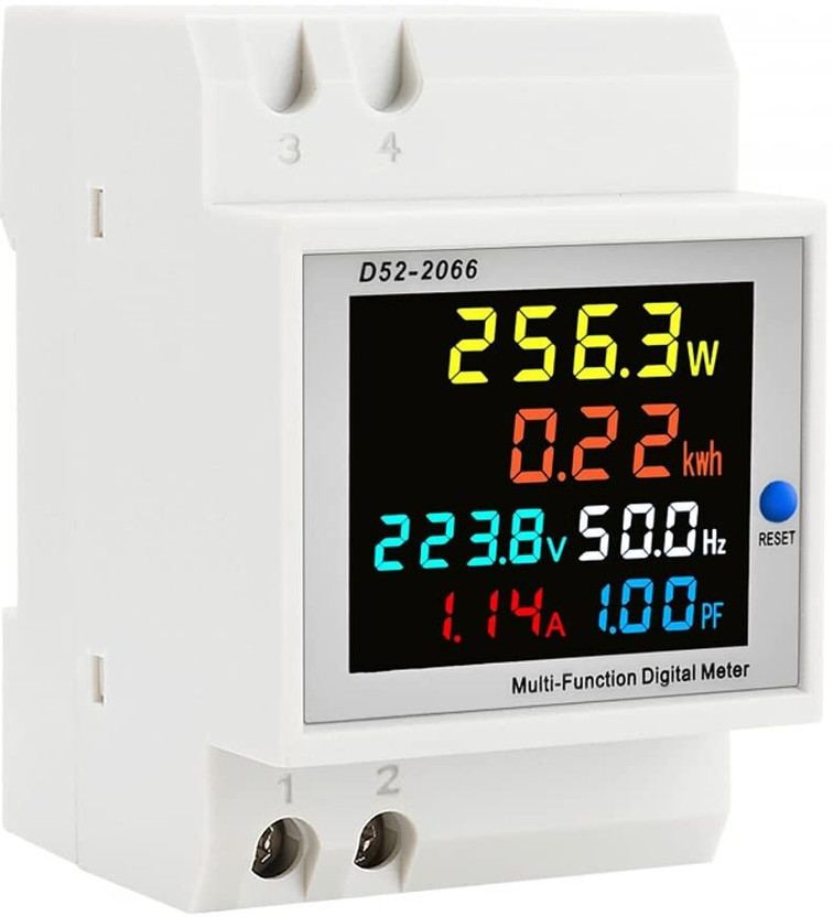 SSUCA Energy Meter 6 in 1, 40-300V AC 100A Watt Meter Ampere Voltage Monitoring Device Voltmeter(Digital)