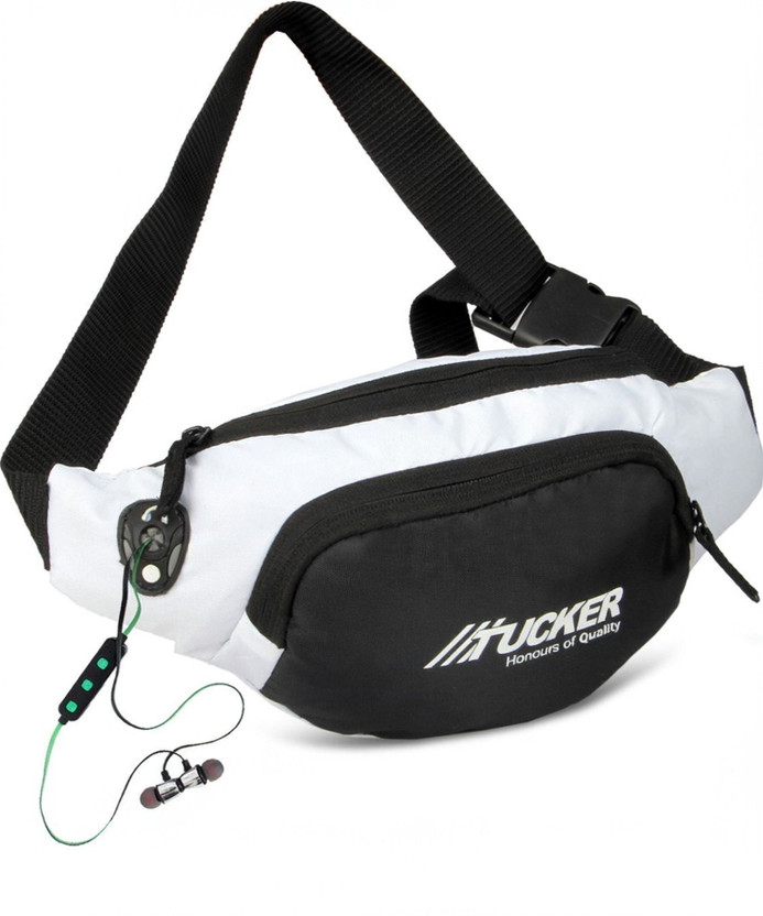 Tucker for Men Women, Stylish Chest, Fanny Pouch, Belt Sport Waist Bag(Black, White)