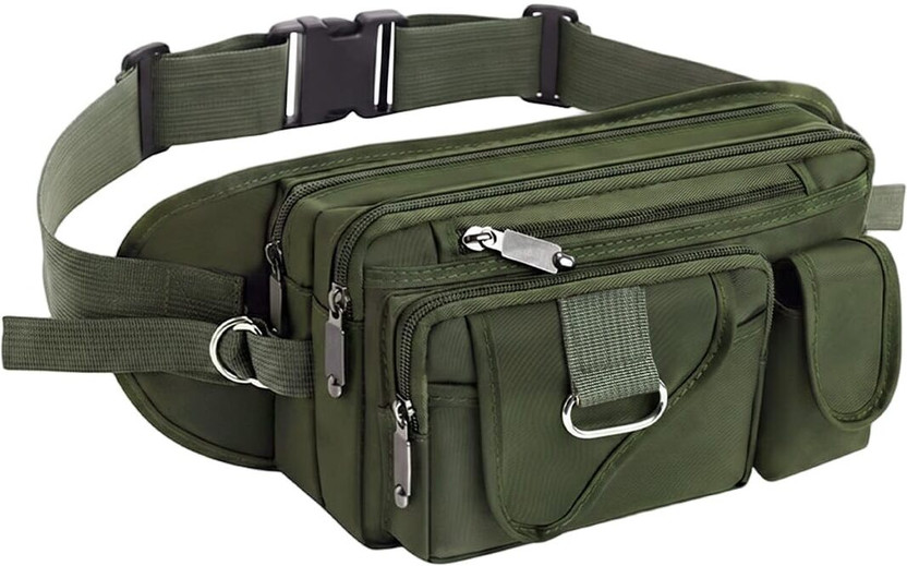 sannidhi Tactical Fanny Pack Waist Bag Multi Pocket Water Resistant Outdoor Gear Waist Bag(Green)