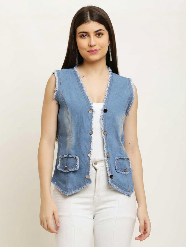 Style Beurua Solid Women Waistcoat