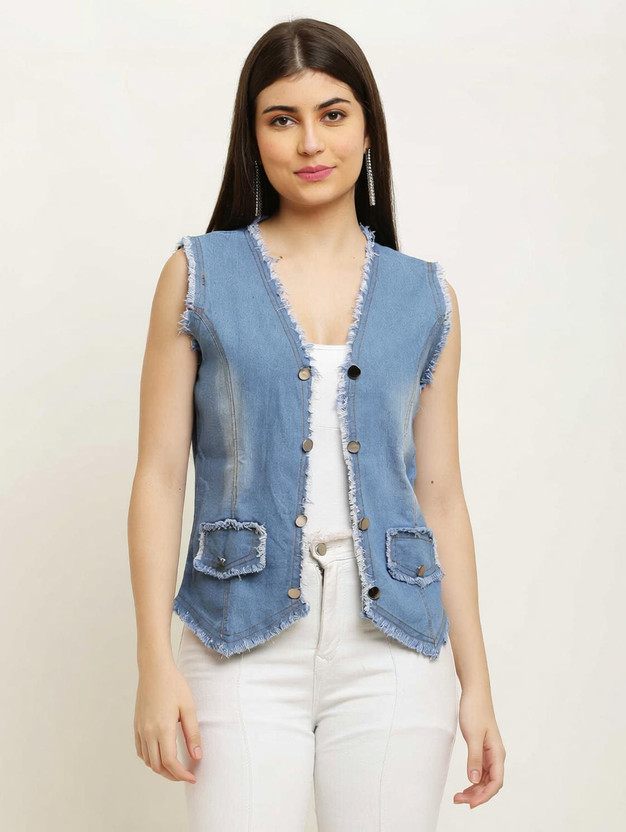 Style Beurua Solid Women Waistcoat