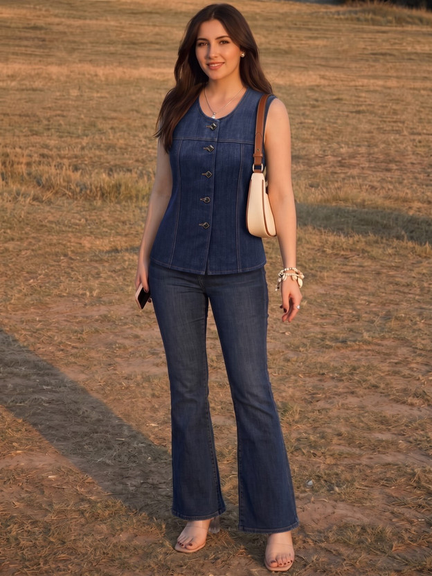 JUST JUST SHOP Solid Women Waistcoat - Flipkart Deal