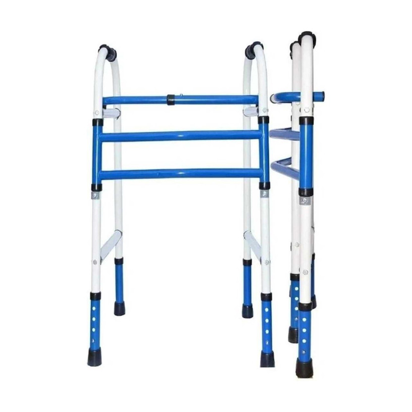 GROWDEALS Height Adjustable Foldable Walker for Men Women Adults Patients Disabled Old Age Walking Stick