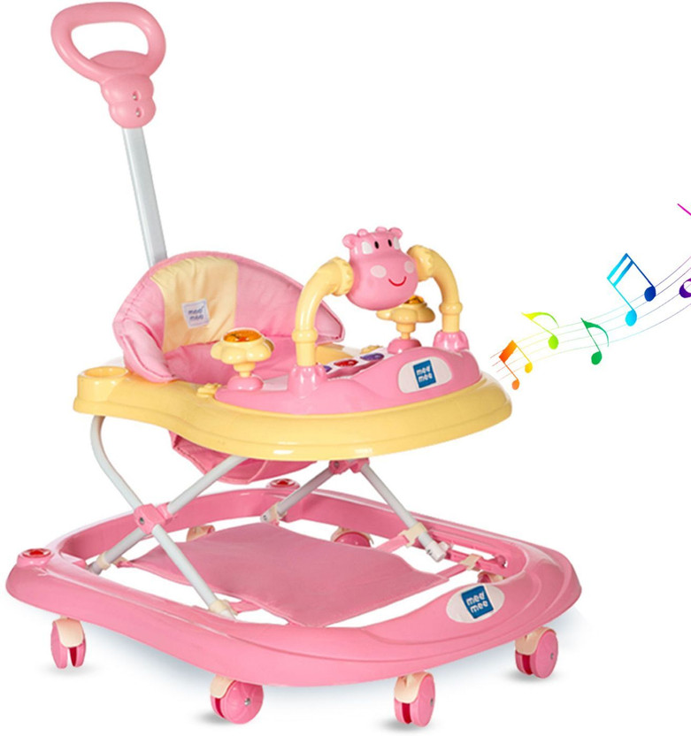 MeeMee Musical Activity Walker With Parent Rod(Pink)
