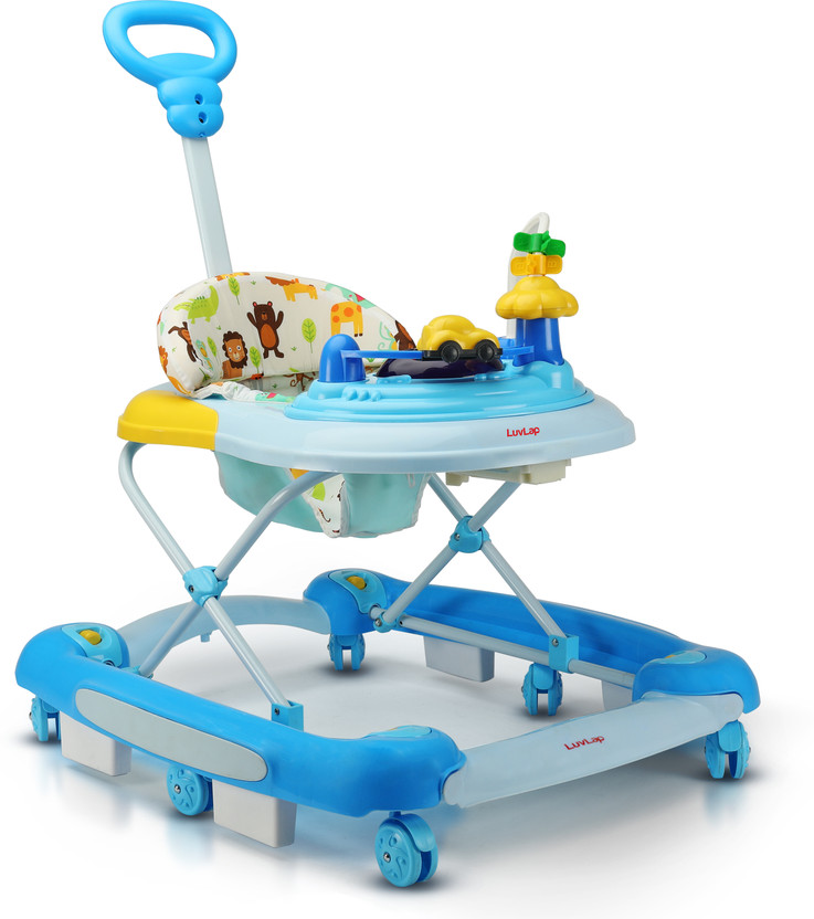 LuvLap Musical Activity Walker With Parent Rod(Blue)