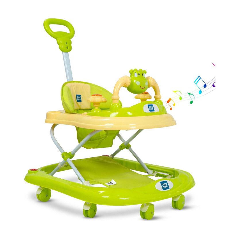 MeeMee Musical Activity Walker With Parent Rod(Green)