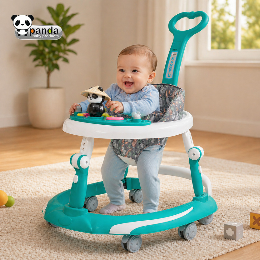 PANDA BABY PRODUCTS Musical Activity Walker With Parent Rod(Blue)