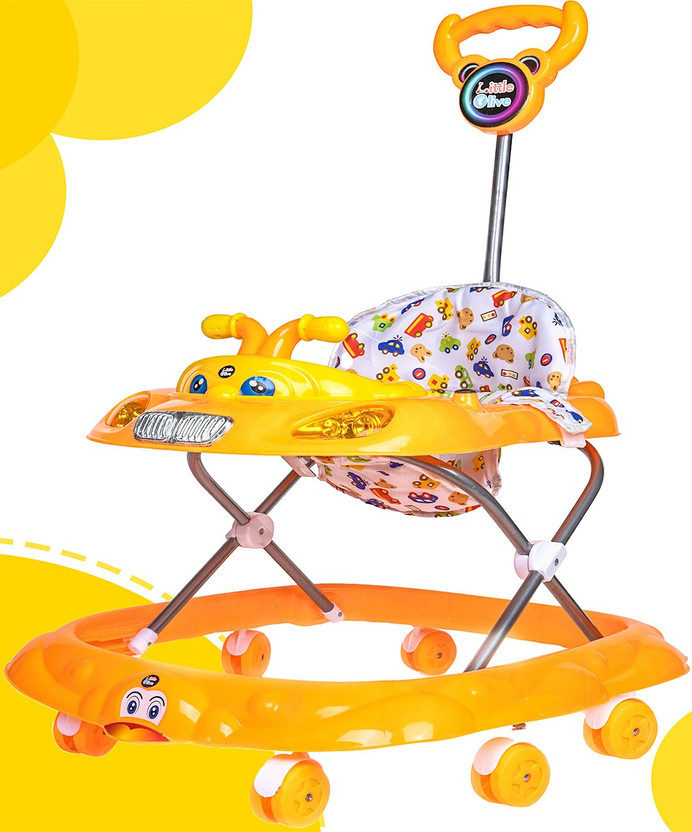 Little Olive Musical Activity Walker With Parent Rod(Orange)