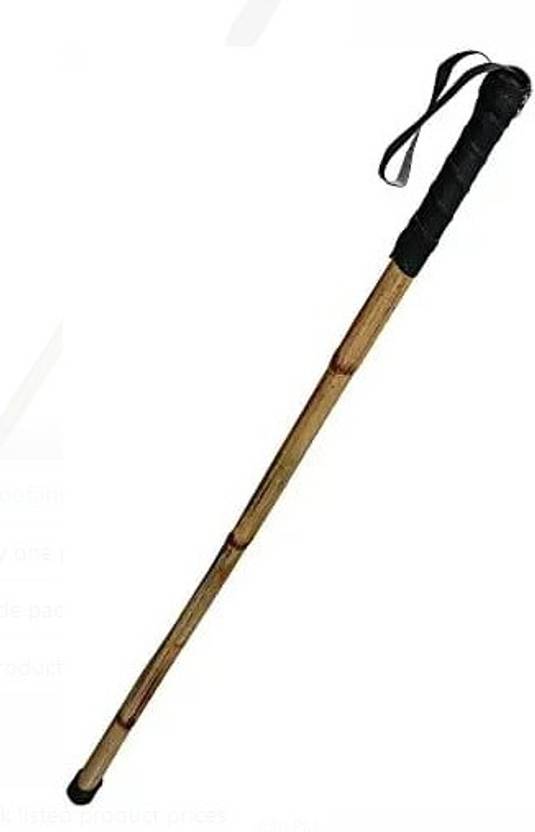 GUROOFARMS Walking Sticks Iron Bamboo, Hiking Cane, Trekking Staff (10