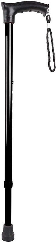 Make Life Easy For Men,Women & Old People I Height Adjustable Black Walking Stick