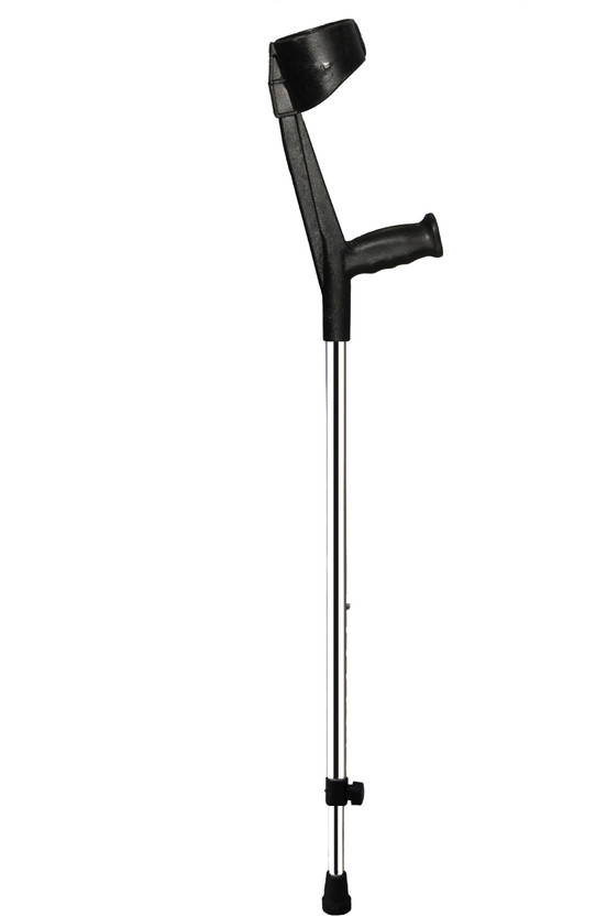 KBG Surgical Elbow Crutch Black Height Adjustable Men/Women/Old People Patient Walking Stick