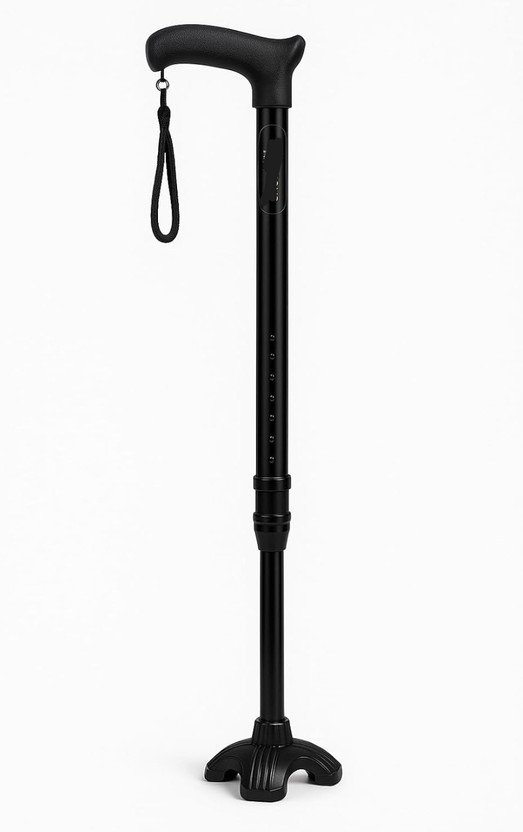 Able 4-Leg Medical Walking Aid for Old People Adjustable Height Heavy Duty Walking Stick
