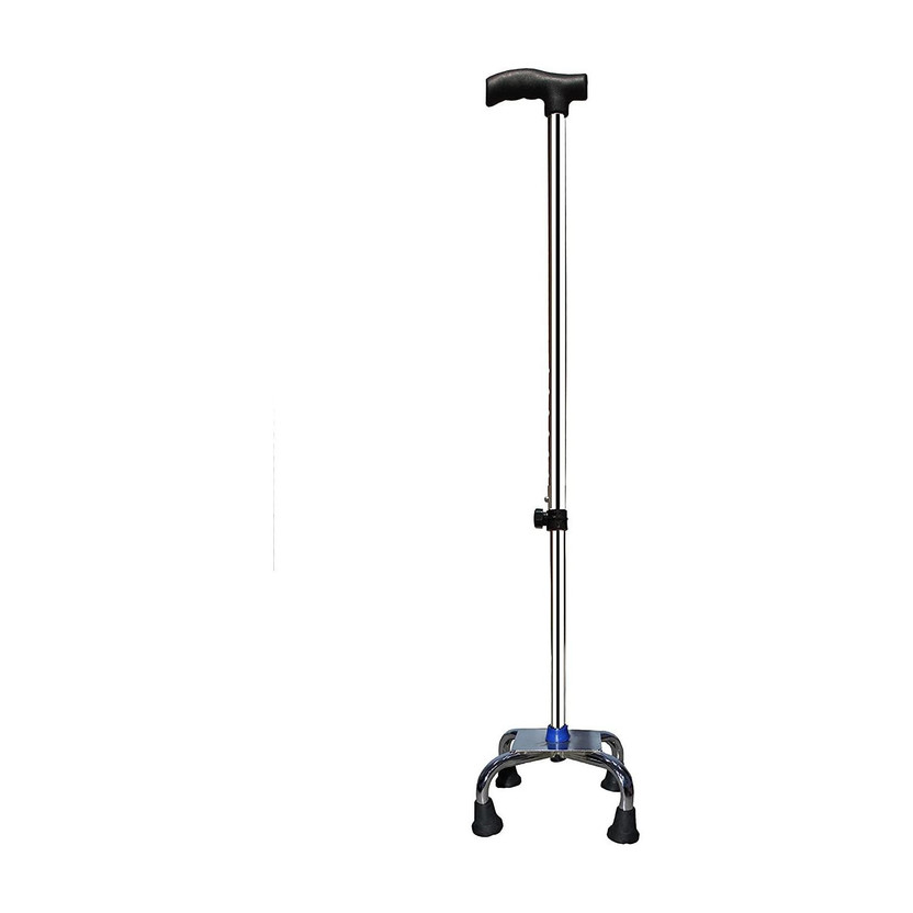 roston Surgical� Quadripod Chroome Height Adjustable Men/Women/Old People Walking Stick