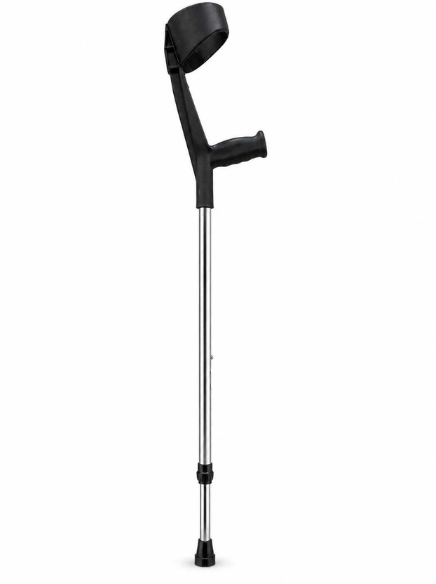 KBG Surgical Elbow Crutch Black Height Adjustable Men/Women/Old People Patient Walking Stick