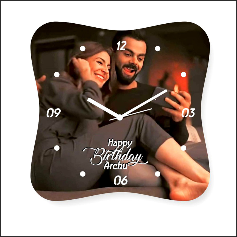 Artle Media Digital 30 cm X 30 cm Wall Clock(Black, Without Glass, Standard)