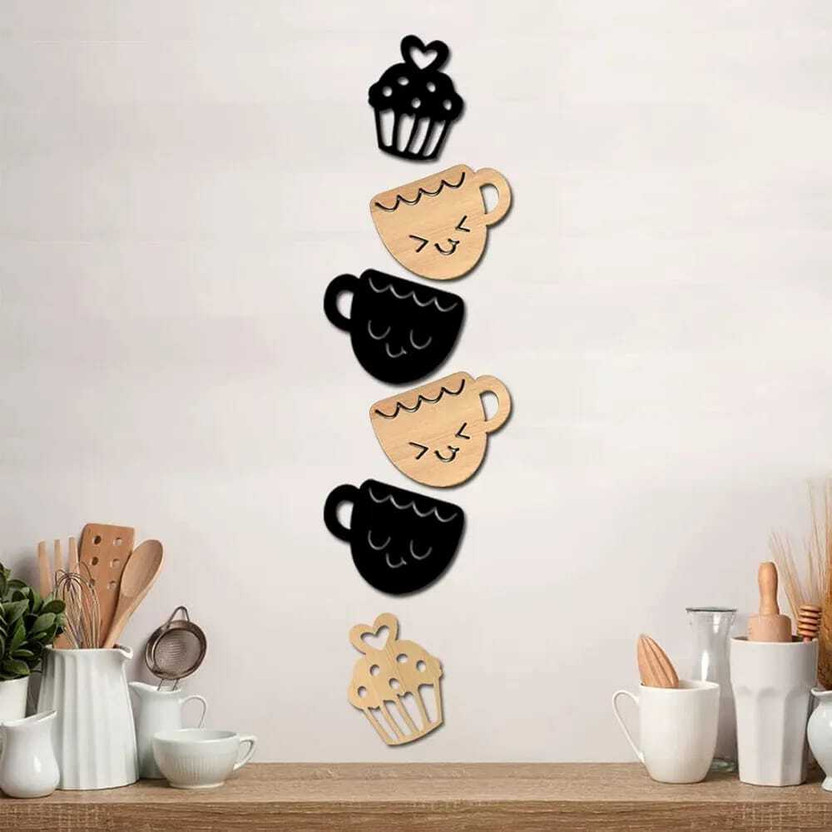 golga craft cup cake Pack of 6(Black, Multicolor)
