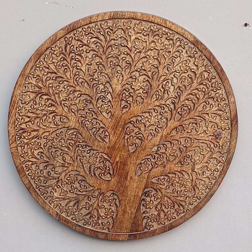 OnlineCraft mango wood carving wall panel brown Price in India Buy