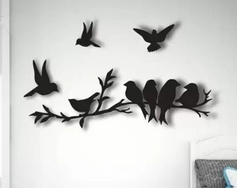 VUF MDF Plaque Cutout Ready to Hang Home Office Decor Wall Art (14 inch X 21 inch)(Black)