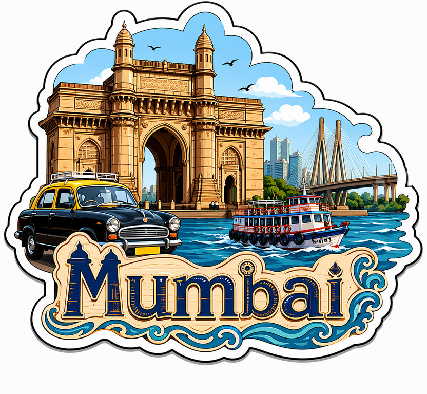 Decolyte Decolyte Mumbai Theme Wooden Fridge Magnet Souvenir | 3x3 in Kitchen Home Decor Gift Fridge Magnet Pack of 1(Multicolor) - Flipkart Deal