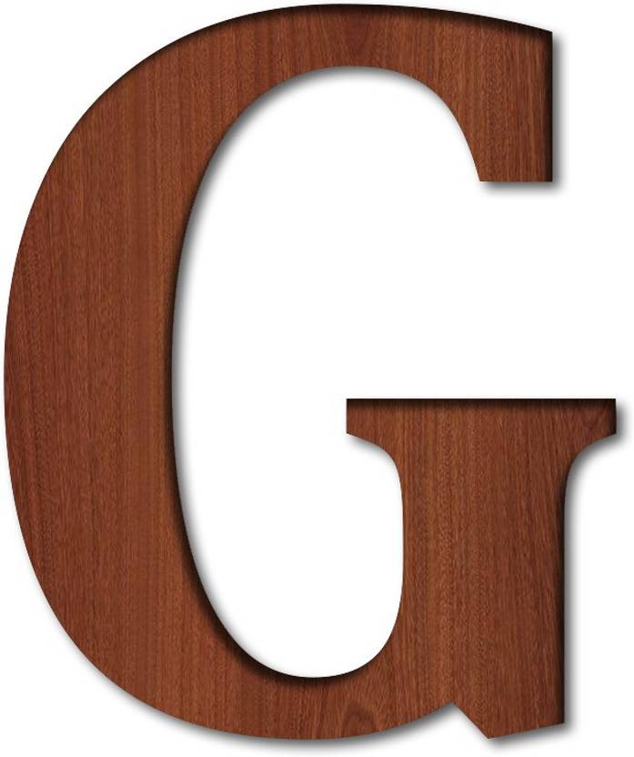 Chalk My Theme 5 Inch Large Wooden Letter G in Wood Brown Color Price