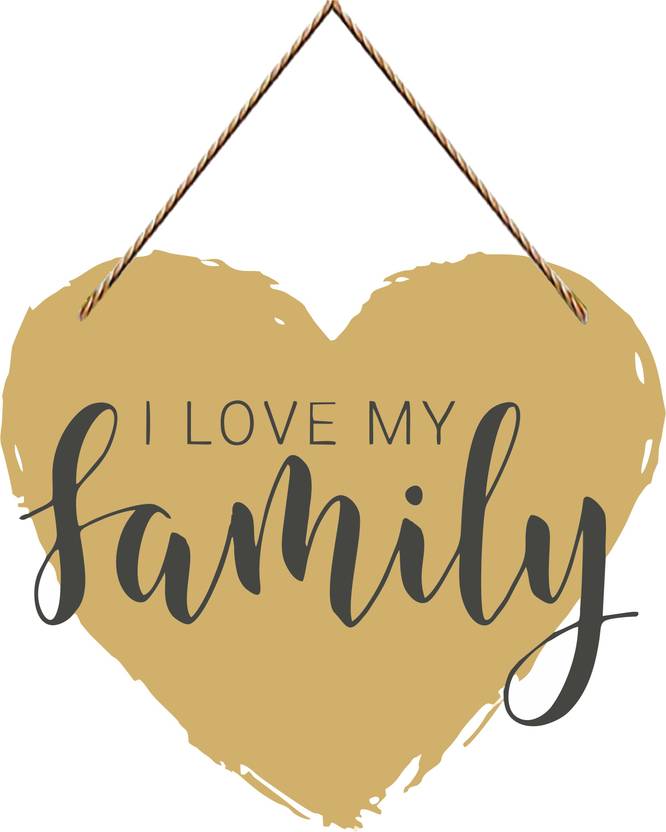 Khatu Crafts I Love My Family Wall Hanging Price in India Buy Khatu