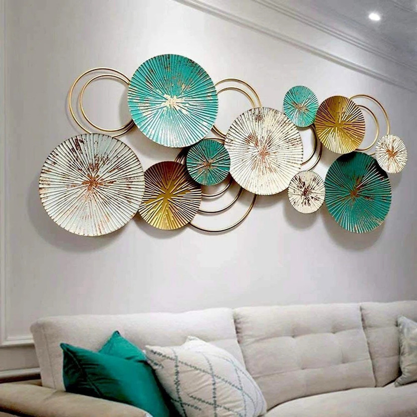 Brassz Design Studio Metal Wall Art Decor for Living Room Large 3D Boho Wall Decor(Multicolor)