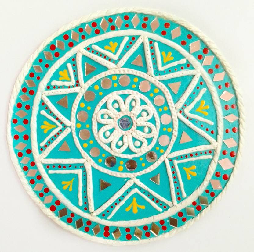 RUKMINI Unique Lippan Art Mirror Work Wall Hanging Price in India Buy