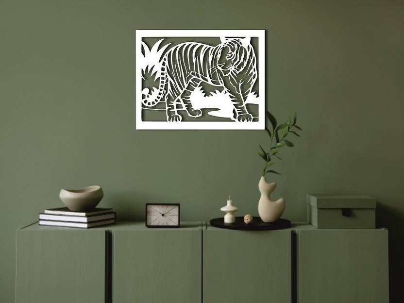 Sajosamaan Bengal Tiger in Forest Tiger Wall Decor for Home Wooden