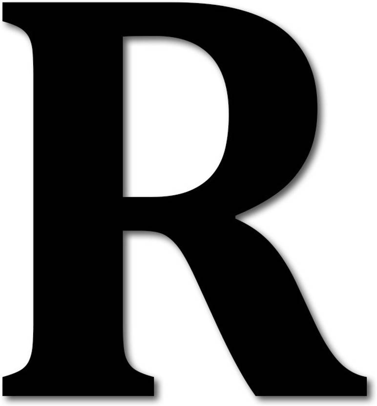 Chalk My Theme 9 Inch Large Wooden Letter R in Black Price in India