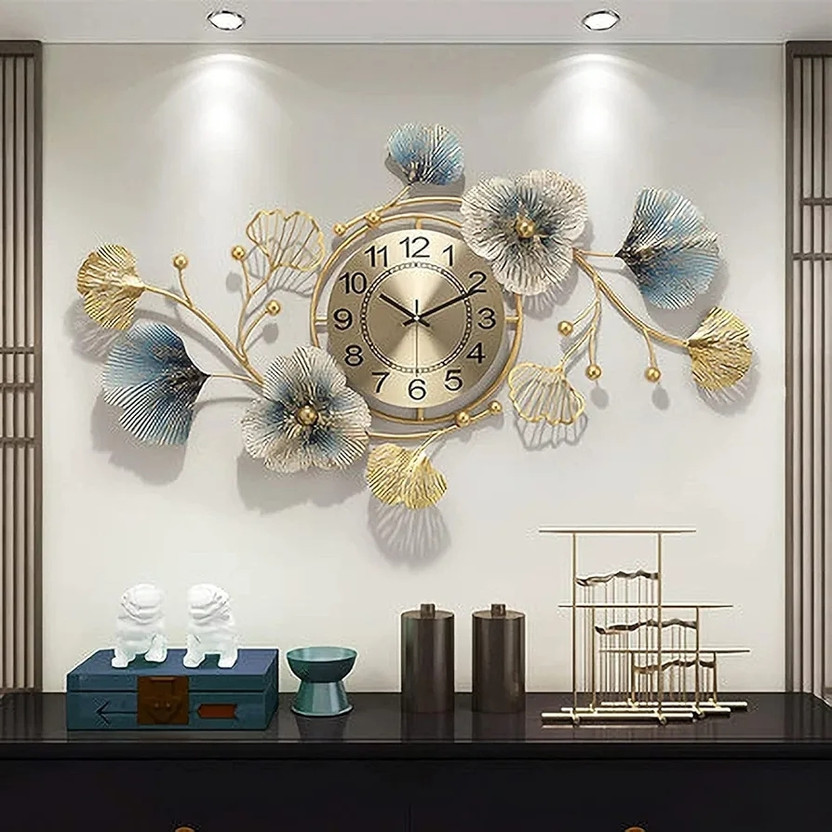 Royal Heritage crafts Metal wall clock(22 inch X 1 inch, Blue)