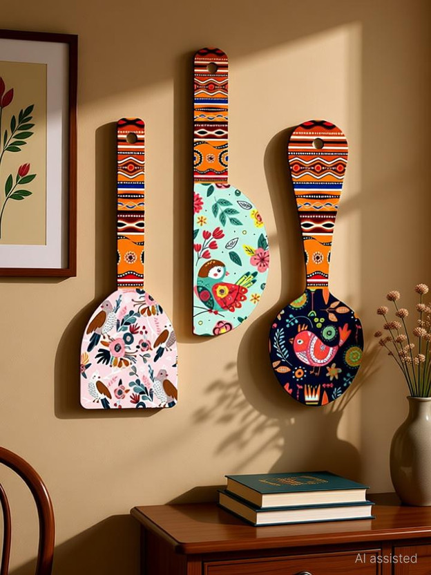 Suveharts Suveharts Kitchen Decoration Items | Room Decoration | Wall Hanging Decorative Items-SP-5(20 cm X 9 cm, Brown) - Flipkart Deal