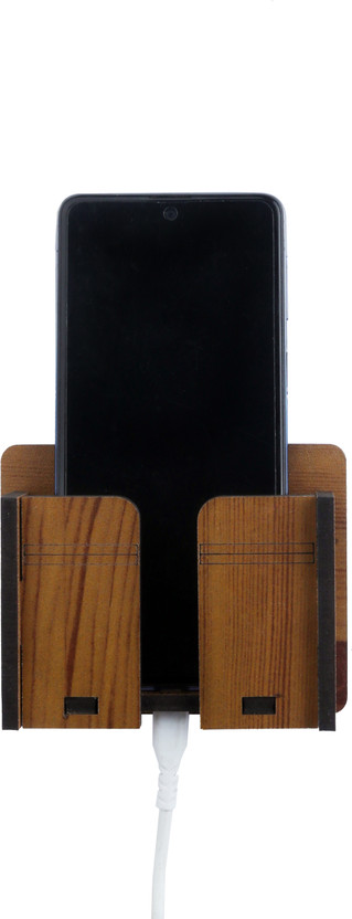 Expro Wall Decorative Remote and Mobile Stand With Self Adhesive Tape(10 cm X 10 cm, Brown)