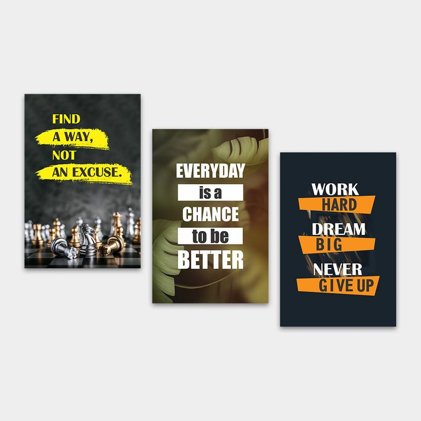 Inspirational Quotes Wall Posters For Home Office Decor (PF_7051NNS