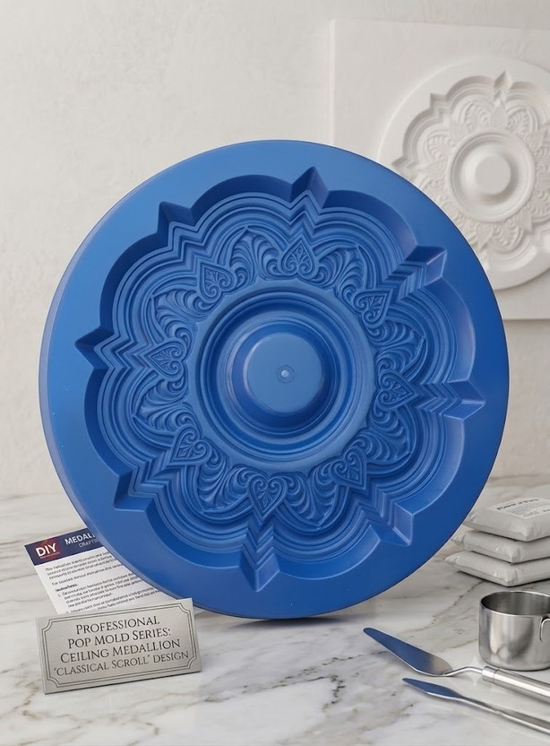 Souland Souland Royal 16-Inch POP Die – Heavy ABS Plastic Mold for Home & Interior Wall Decor(16 inch X 16 inch, Blue) - Flipkart Deal