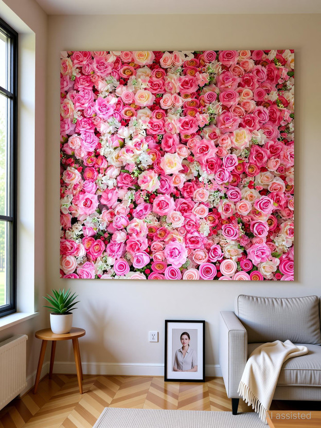 Backdropon Backdropon Flower Wall Photography Design Printed Fabric Backdrop (5Ft Height & 8Ft width)(Multicolor) - Flipkart Deal