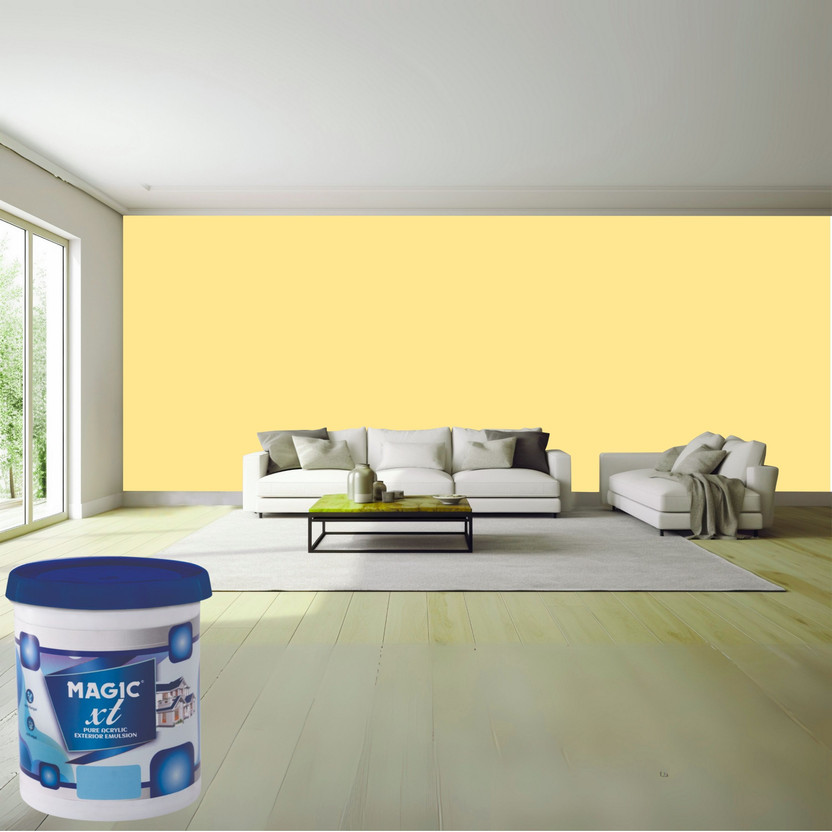 Magic Paints Magic XT-PRO All Weather Exterior Emulsion | Premium Coat | Exterior Wall Paint MILD CREAM Home Colour Paint|Wall Paint Emulsion Wall Paint(1 L)