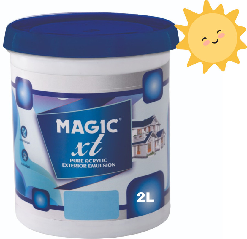 Magic Paints Heat Guard Solar Reflective Roof Coating |Summer Cool Roof | Heat Resistance White Emulsion Wall Paint(2 L)
